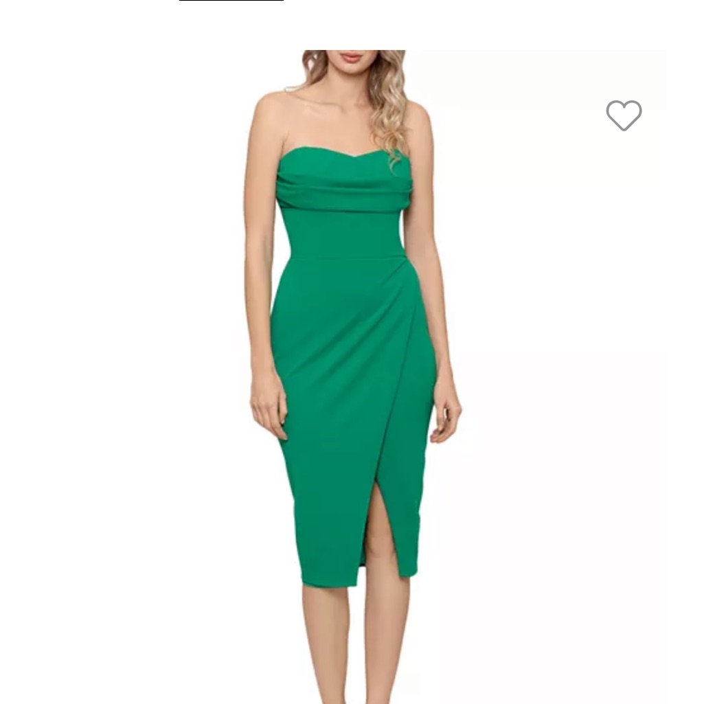 Aqua Brand Kelly Green Strapless Dress